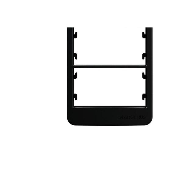 Imagem de Placa Para Condulete Margirius Sleek 3/4 Preta (3Modulo Horizontal) Com Suporte  21881