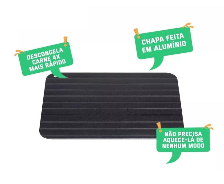 Imagem de Placa Para Descongelar Alimentos Tábua Descongelante Carne