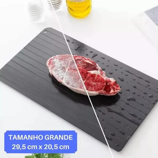 Imagem de Placa Para Descongelar Alimentos Tábua Descongelante Carne