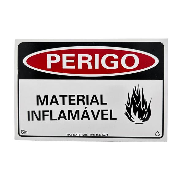 Imagem de Placa Perigo Material Inflamável