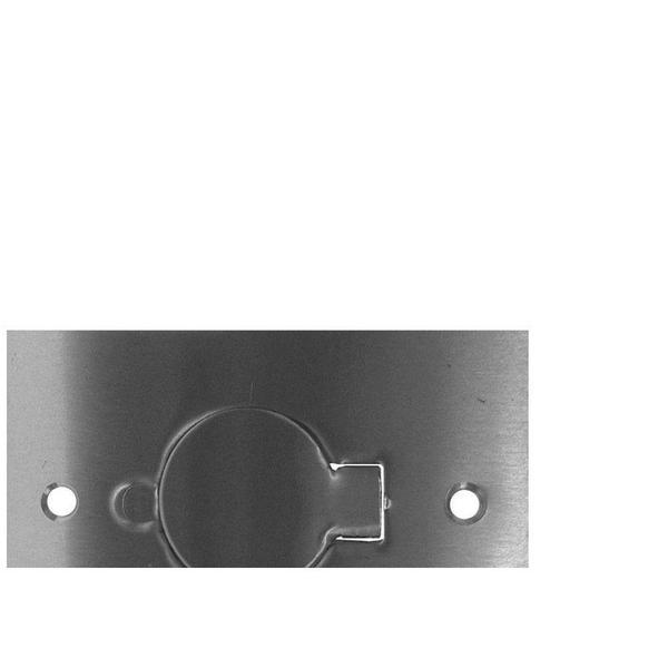 Imagem de Placa Piso Aluminio 4X2''Tomada Universal''Com 1 Tampa Unha  Pa42Tu