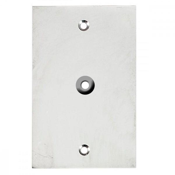 Imagem de Placa Piso Inox 4X2 Com Furo   Pi42F