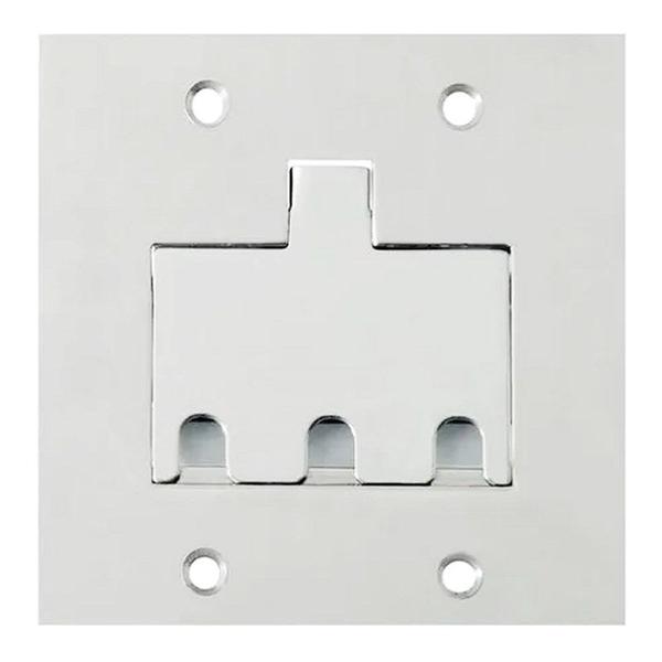 Imagem de Placa Piso Inox 4x4 1 Unha P/3 Rj11/45 Nova Stamplac