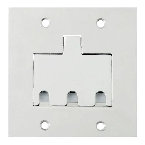 Imagem de Placa Piso Inox 4x4 1 Unha P/3 Rj11/45 Nova Stamplac