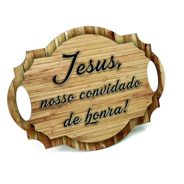 Imagem de Placa Plaquinha Casamento Pajem Jesus Nosso Convidado Honra