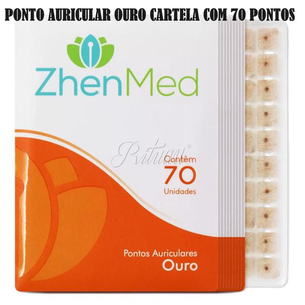 Imagem de Placa Ponto Ouro para Auriculoterapia 70un