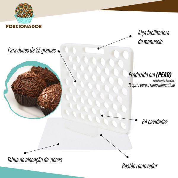 Placa Porcionadora Dosadora De Doces Brigadeiro Beijinho 25g Premuim - Tribo Sweet Imagem de Placa Porcionadora Dosadora De Doces Brigadeiro Beijinho 25g Premuim