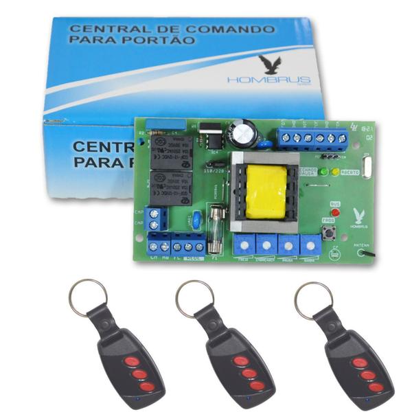 Imagem de Placa Portão Universal com 3 controles várias marcas Pcr-55