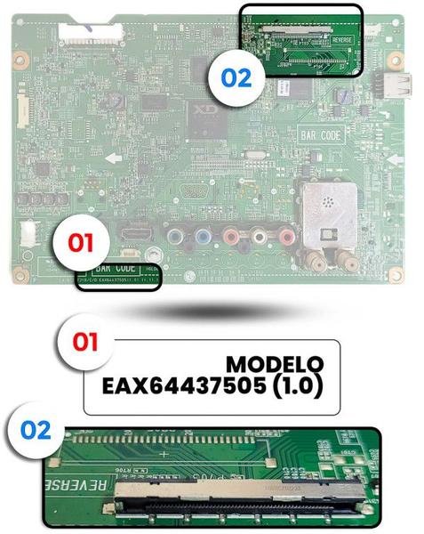 Imagem de Placa principal para tv 42ls3400 42lm3400 42ls349c modelo eax64437505 (1.0)