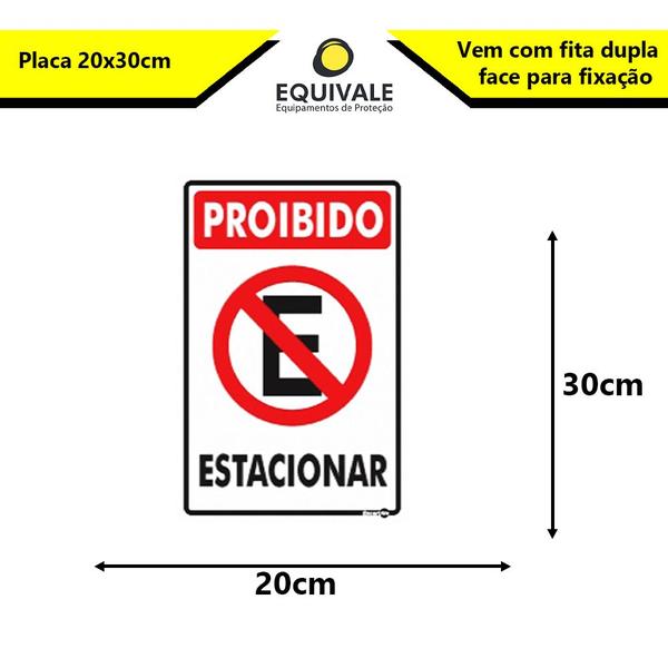 Imagem de Placa PS-01 Proibido Estacionar 0,80mm 20x30