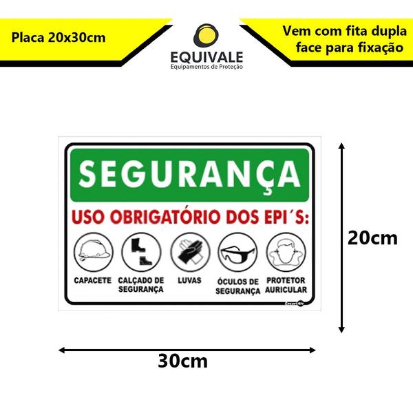 Imagem de Placa PS-801 Segurança Uso Obrigatório de EPIs 0,80mm 20x30