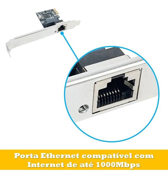 Imagem de Placa Rede Gigabit Lan Rj45 Pci Express 1000mbps Pc gamer