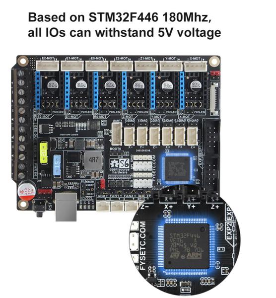 Imagem de Placa S6 ARM 32 para 6 motores 3 hotend melhor que ramps skr