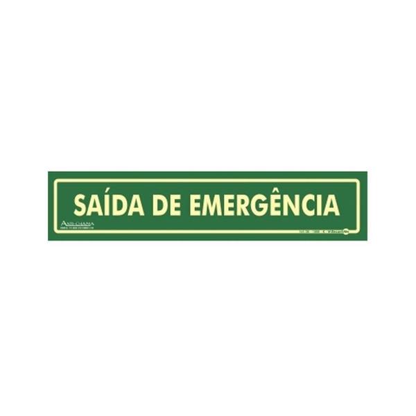 Imagem de Placa Saída de Emergência 30 x 6,5 Cm PS73 Encartale