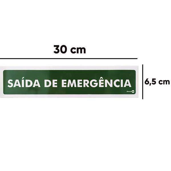 Imagem de Placa Saída de Emergência 30 x 6,5 Cm PS73 Encartale