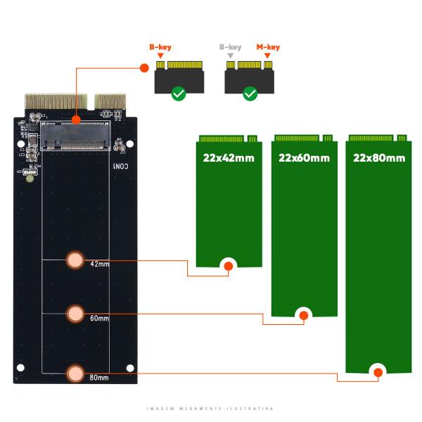 Imagem de Placa Sata Para Ssd M.2 - Adaptador Sata 7+15 Pinos - Pm2-sata