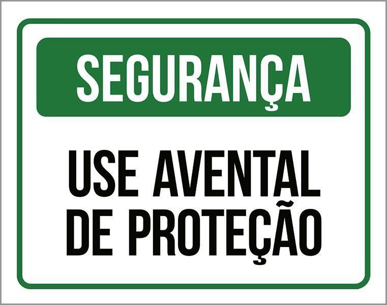 Imagem de Placa Segurança - Use Avental De Proteção (27X35)