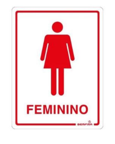 Imagem de Placa Sinal 15x20 Feminino - Bemfixa