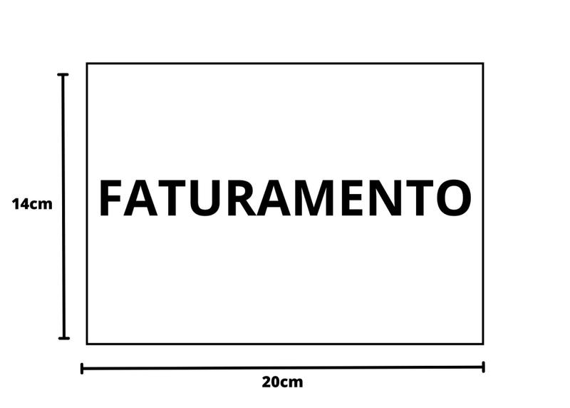 Imagem de Placa sinalização 1/2 oficio faturamento MDF - Natural