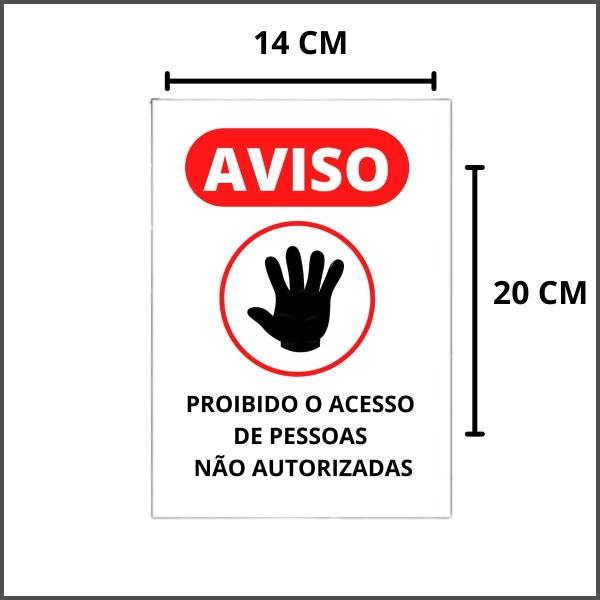 Imagem de Placa Sinalização 14x20 Ps(1mm) Proibido Acesso de Pessoas