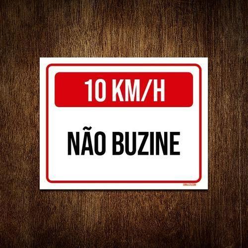 Imagem de Placa Sinalização 20 Km Não Buzine 18X23