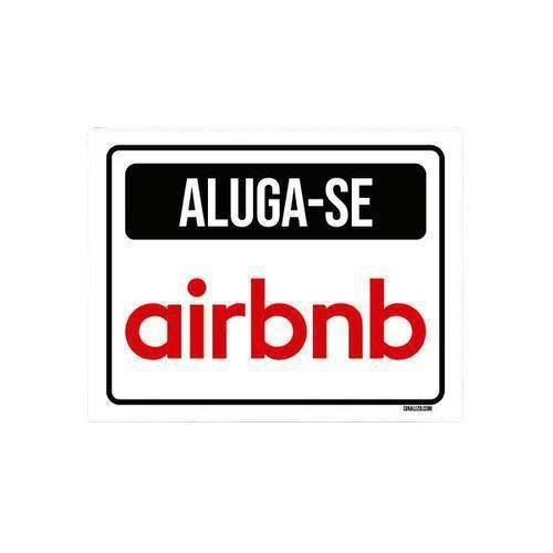 Imagem de Placa Sinalização - Aluga-Se Airbnb 27X35