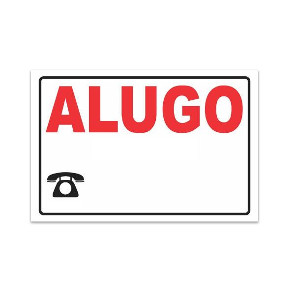 Imagem de Placa Sinalização Alugo 30X20