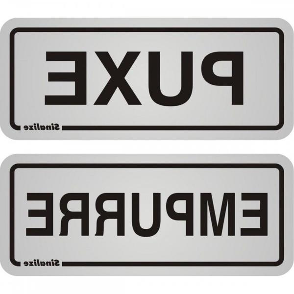 Imagem de Placa Sinalizacao Aluminio 06X15 ''Puxe/Empurre'' 2 Pecas 120Ag