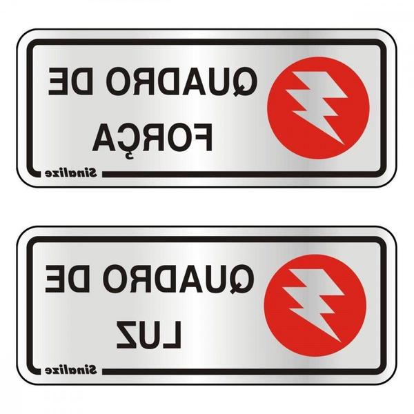 Imagem de Placa Sinalizacao Aluminio 06X15 ''Quadro Forca Luz'' 2 Pecas 120Al