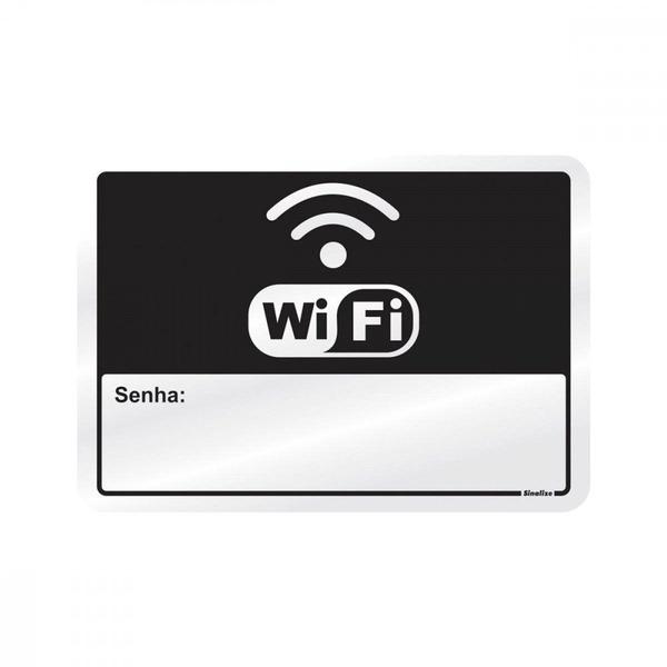 Imagem de Placa Sinalizacao Aluminio 16X23 ''Wifi Insira Senha'' 150Ar