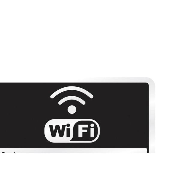 Imagem de Placa Sinalizacao Aluminio 16X23 ''Wifi Insira Senha'' 150Ar