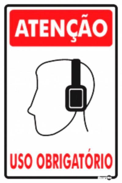 Imagem de Placa sinalização atenção 20x30 uso obrigatório perigo etc - ENCARTALE