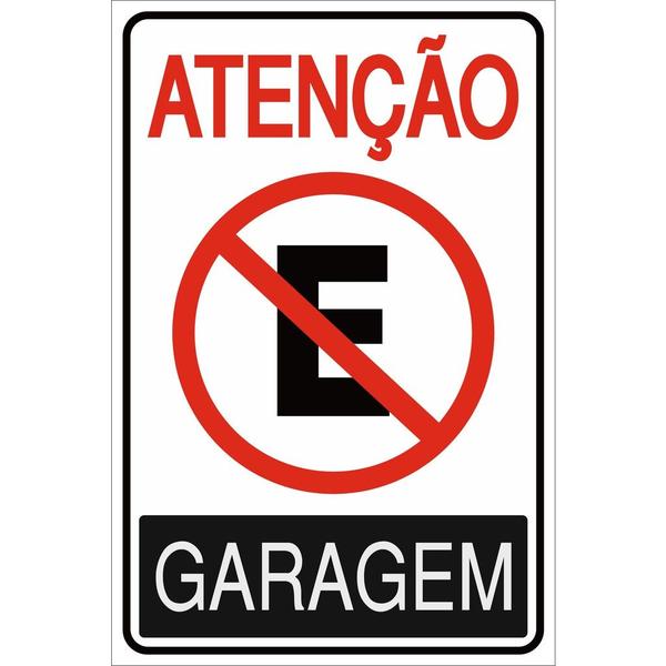 Imagem de Placa Sinalização ''Atenção Garagem''