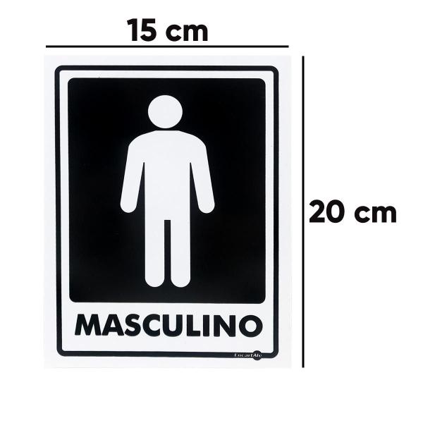 Imagem de Placa Sinalização Masculino 15x20cm