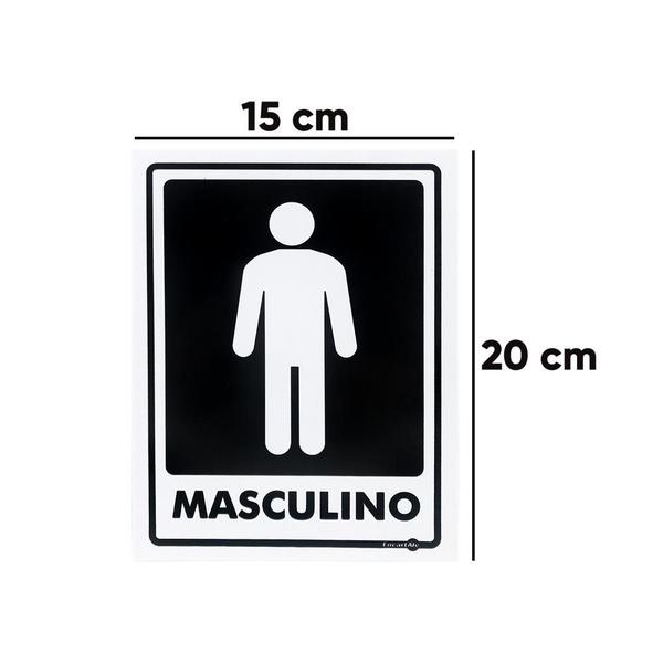 Imagem de Placa Sinalização Masculino 15x20cm