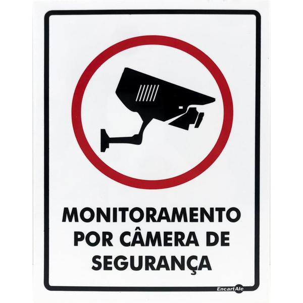 Imagem de Placa Sinalização Monitoramento Por Camera 15x20cm