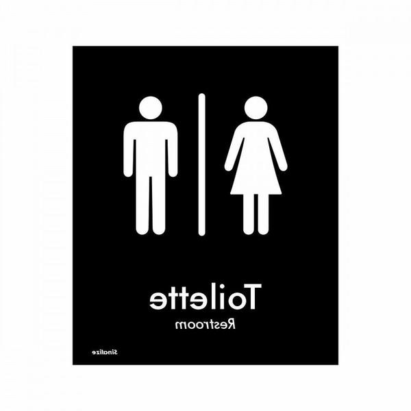 Imagem de Placa Sinalizacao Poliestireno 15X18 "Toilette Unissex (Portugues/Ingles)"  Blk04