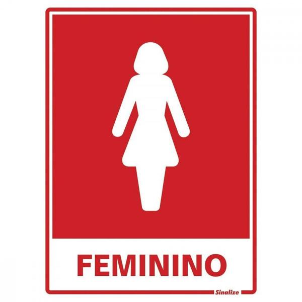 Imagem de Placa Sinalizacao Poliestireno 15X20 ÂŒsanitario Femininoâ 220Ac