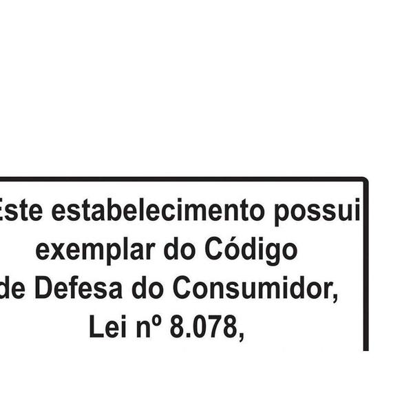 Imagem de Placa Sinalizacao Poliestireno 20X30 ''Lei Do Consumidor'' 250Cd