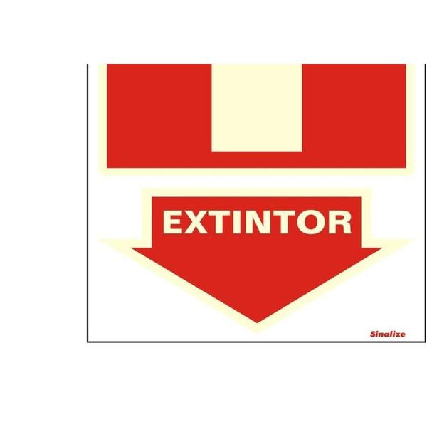 Imagem de Placa Sinalizacao Pvc 20X30 ''Extintor'' Fluorescente  250Bd