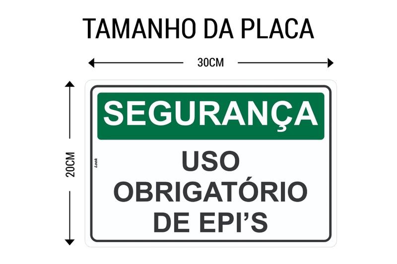 Imagem de Placa Sinalização Segurança Uso Obrigatório EPI