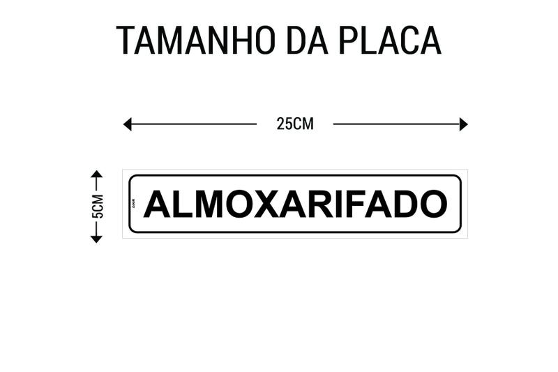 Imagem de Placa Sinalização Setor Almoxarifado Depósito Armazém Almox