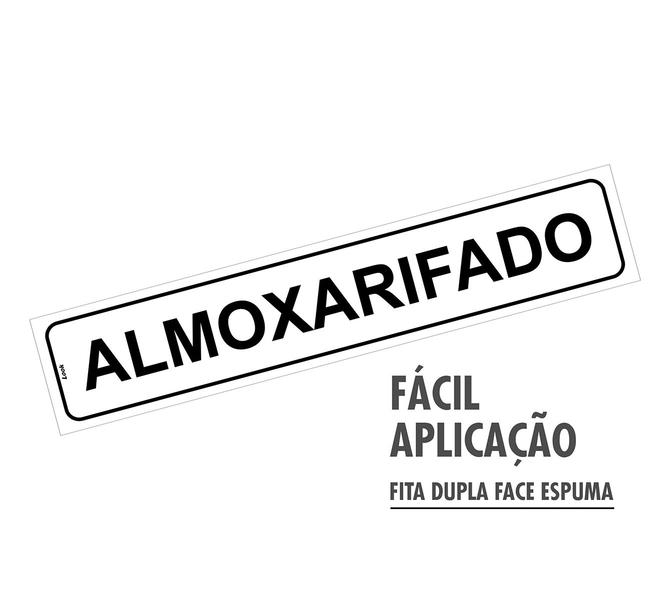 Imagem de Placa Sinalização Setor Almoxarifado Depósito Armazém Almox