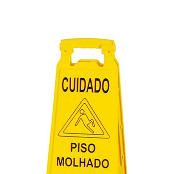 Imagem de Placa sinalizadora "Piso Molhado" - Bralimpia