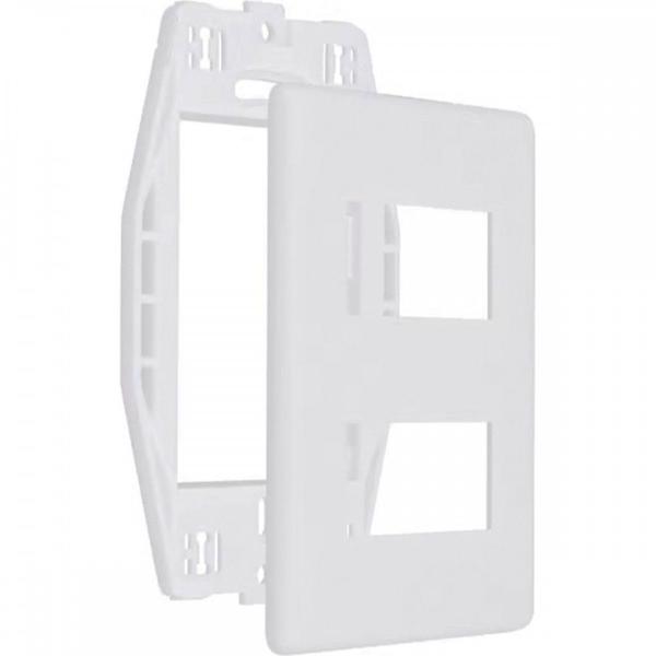 Imagem de Placa Steck Linha Stella Branca 4X2 - 2 Modulos Separados Horizontais Com Suporte 869370