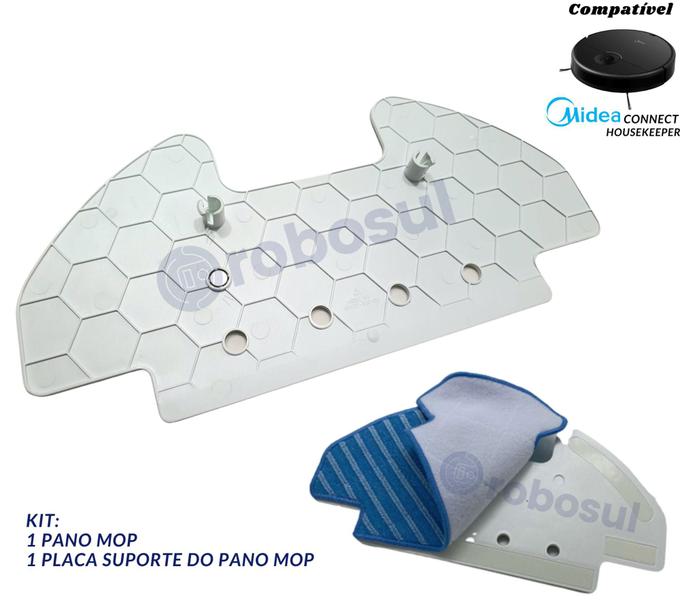 Imagem de Placa Suporte Pano Mop Robô Aspirador Connect Midea