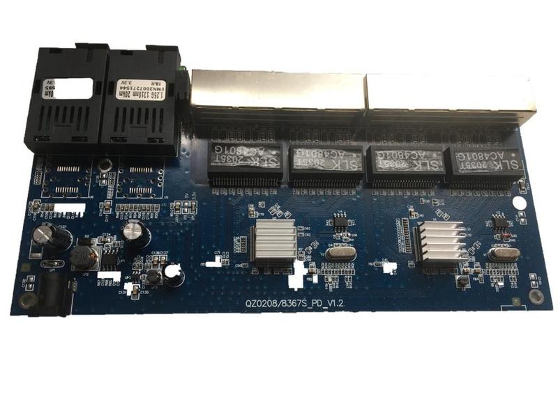 Imagem de Placa Switch Metro Poe Reverso 8 Rj45 + 2 Gbic 20km 10/100/1000