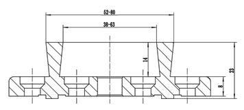 Imagem de Placa Universal com 4 Mordentes para Madeira MR-2875 - Manrod