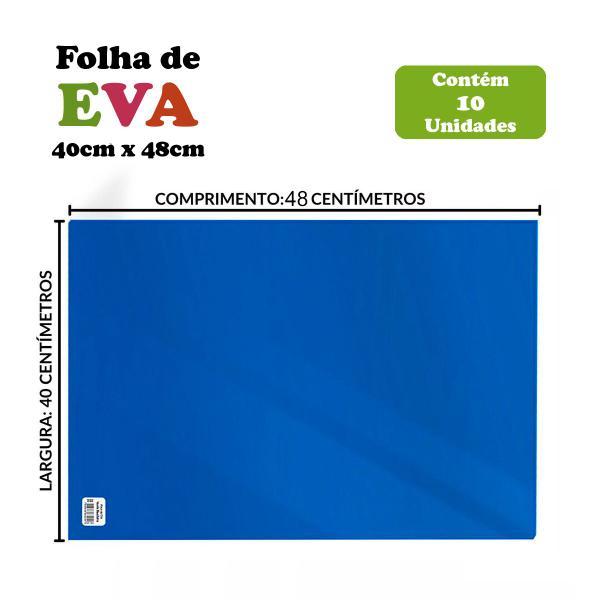 Imagem de Placas De Eva Leo&Leo 40x48 - Kit Com 10 Folhas Coloridas