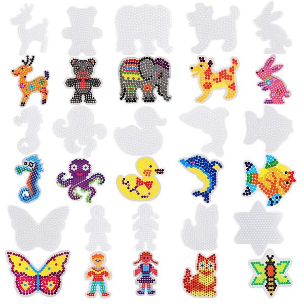 Placas Fuse Beads Aniann 15 peças com 15 cartões coloridos Imagem de Placas Fuse Beads Aniann 15 peças com 15 cartões coloridos